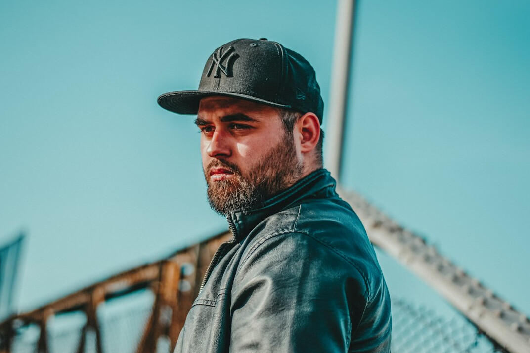 Portrait of a bearded man looking at the camera